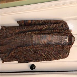 Rainbow loose knit cardigan